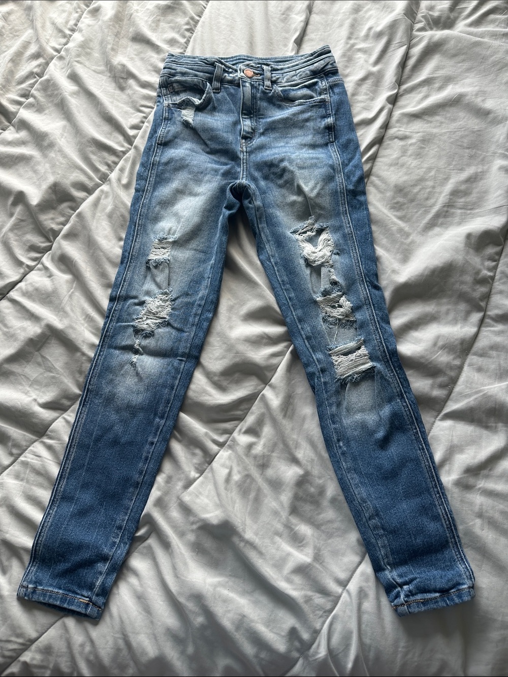 KanCan Light Blue Distressed Skinny Jeans